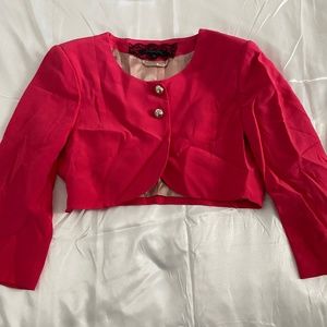 Cropped pink blazer